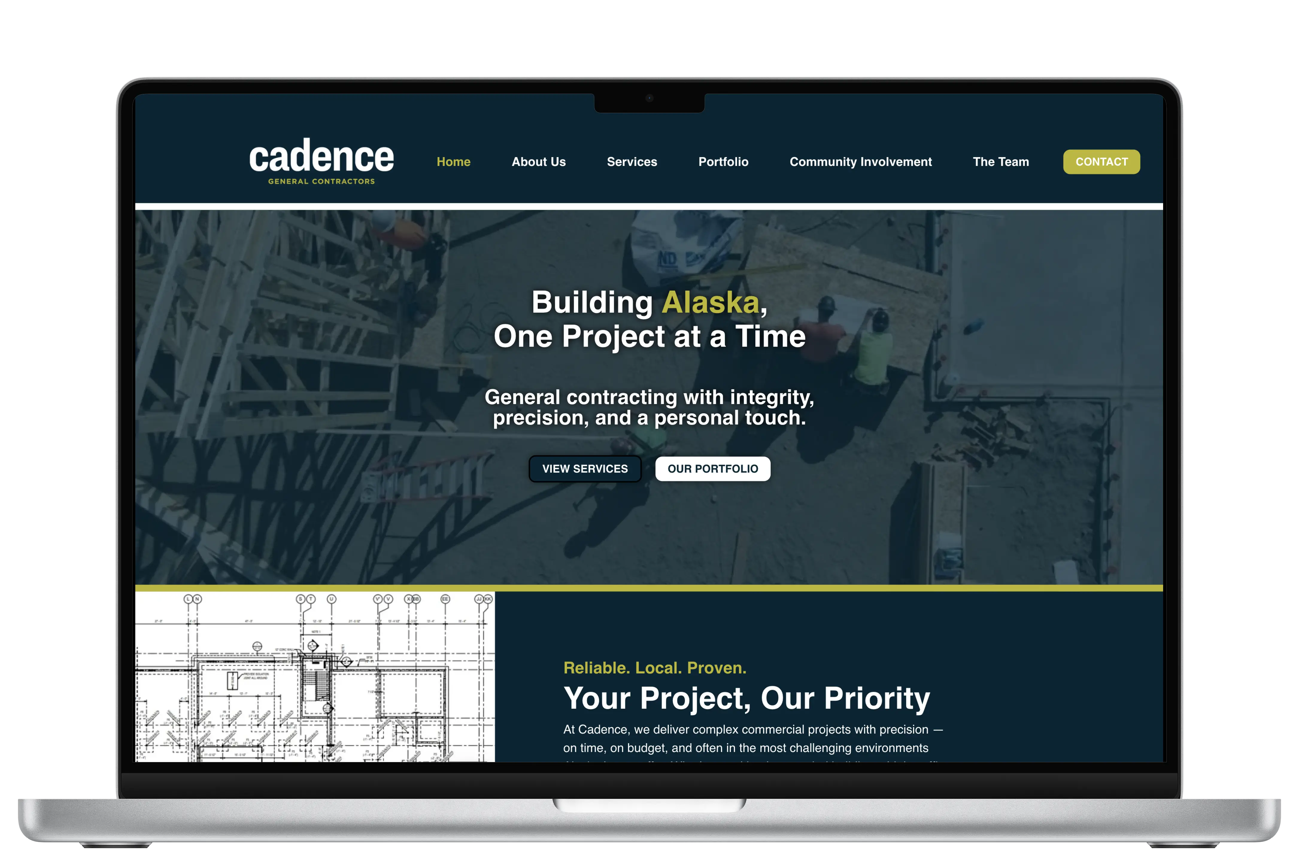 screenshot of Cadence General's website