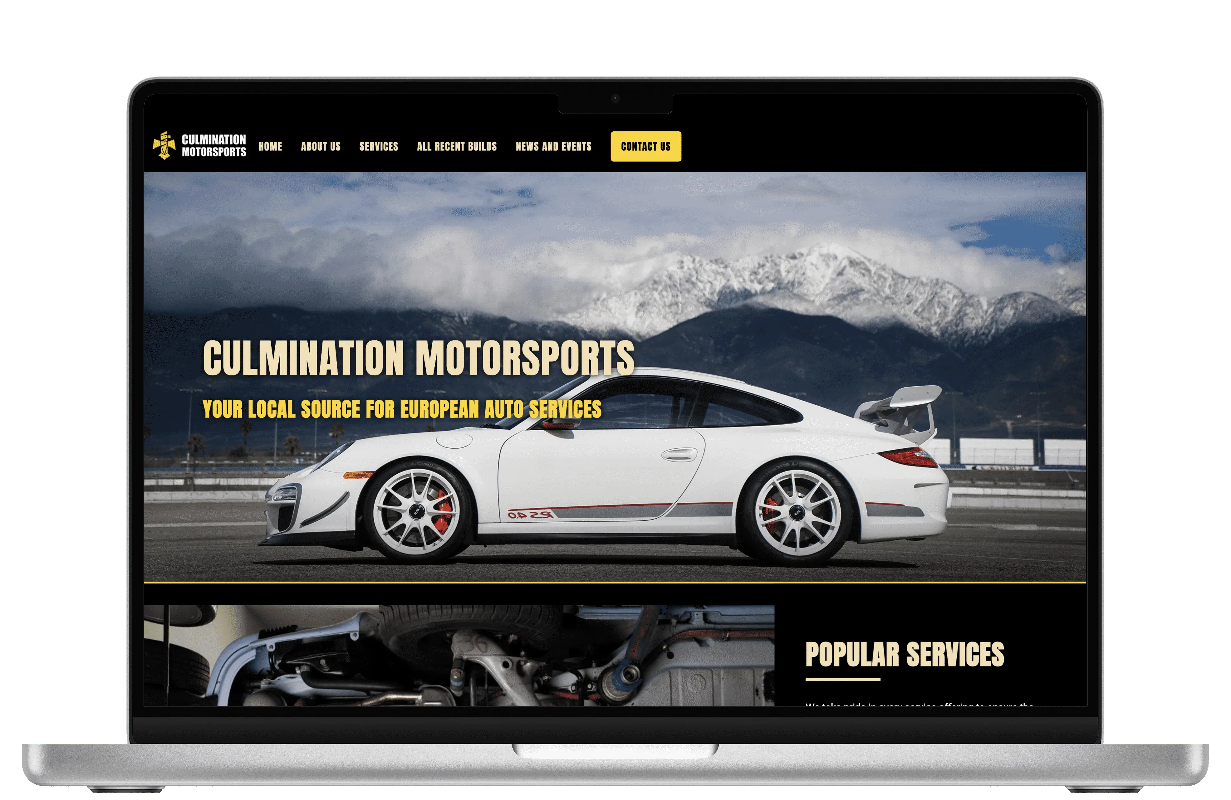 screenshot of Culmoination website